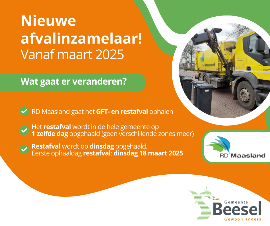 Beschrijving veranderingen door overgang naar nieuwe afvalinzamelaar